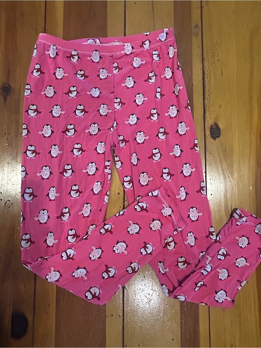 Sz10 Kickee Pants Pink Penguin Print Long Sleeve Pajama Set - Picture 4 of 6